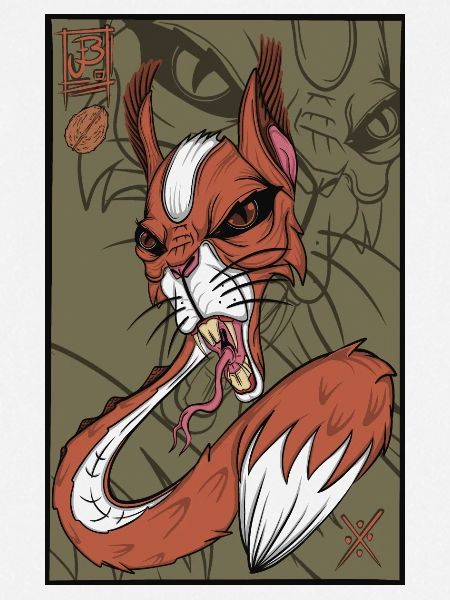 Foxy snake squirrel