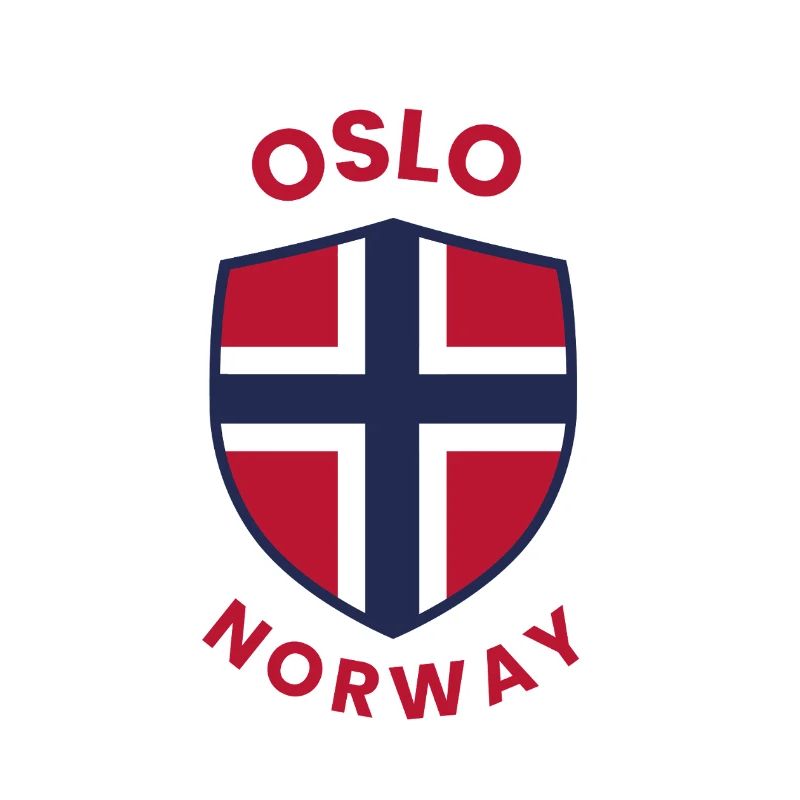 Bouclier de Norvège d’Oslo avec drapeau