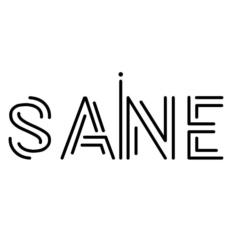 Conception de logo de texte « sain », texte imprimable, déclaration