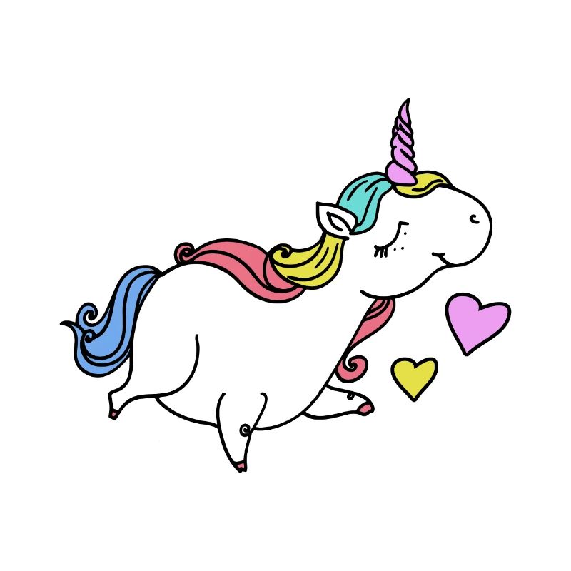 Dickes Süßes Einhorn