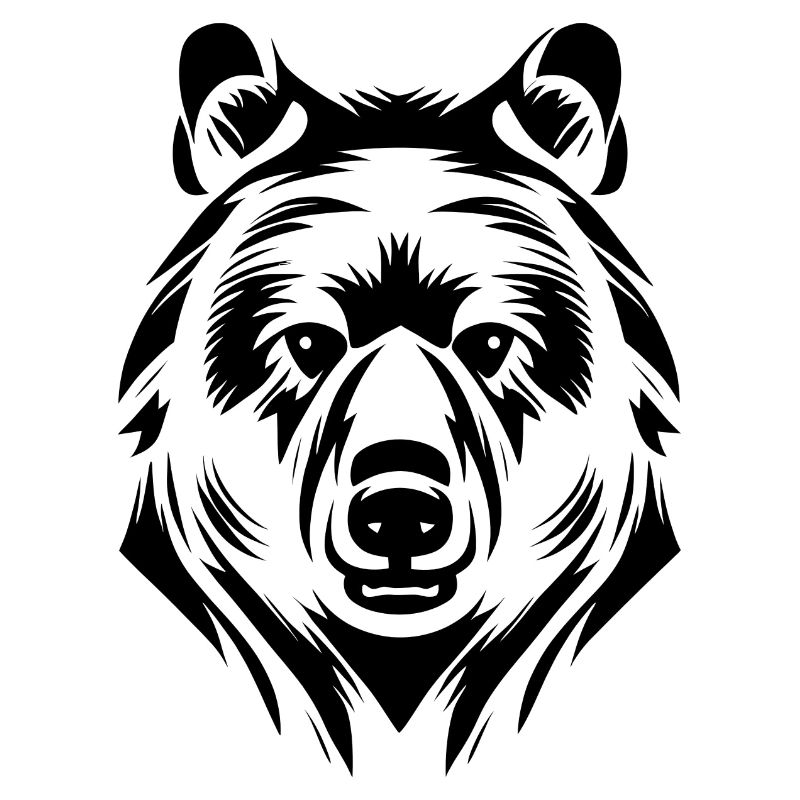 Kopf eines Bären, graphisch, cool