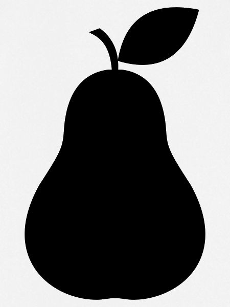 Pear silhouette fruit minimal