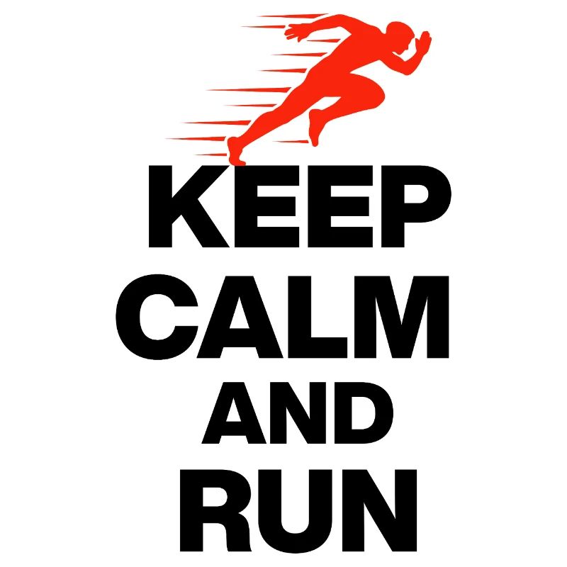 KEEP CALM AND RUN! LÄUFER MARATHON GESCHENK JOGGEN