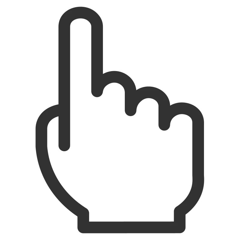 Pointing hand cursor pointer icon symbol logo
