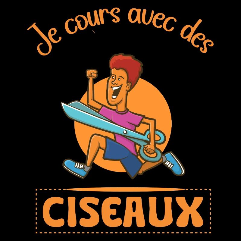 je cours avec des ciseaux
