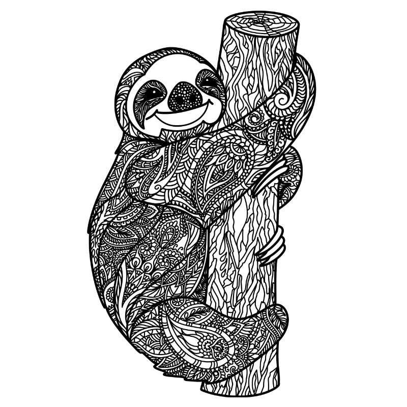 Sloth zentangle