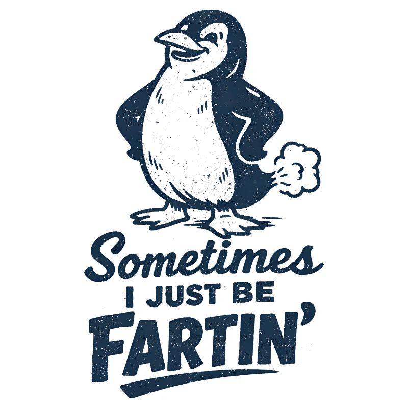 Parfois, je pète simplement – pingouin qui pète