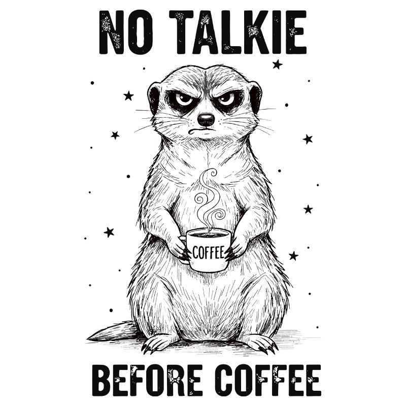 Pas de conversation devant un suricate amateur de café
