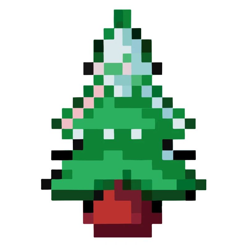 Christmas tree pixelated gift idea Christmas