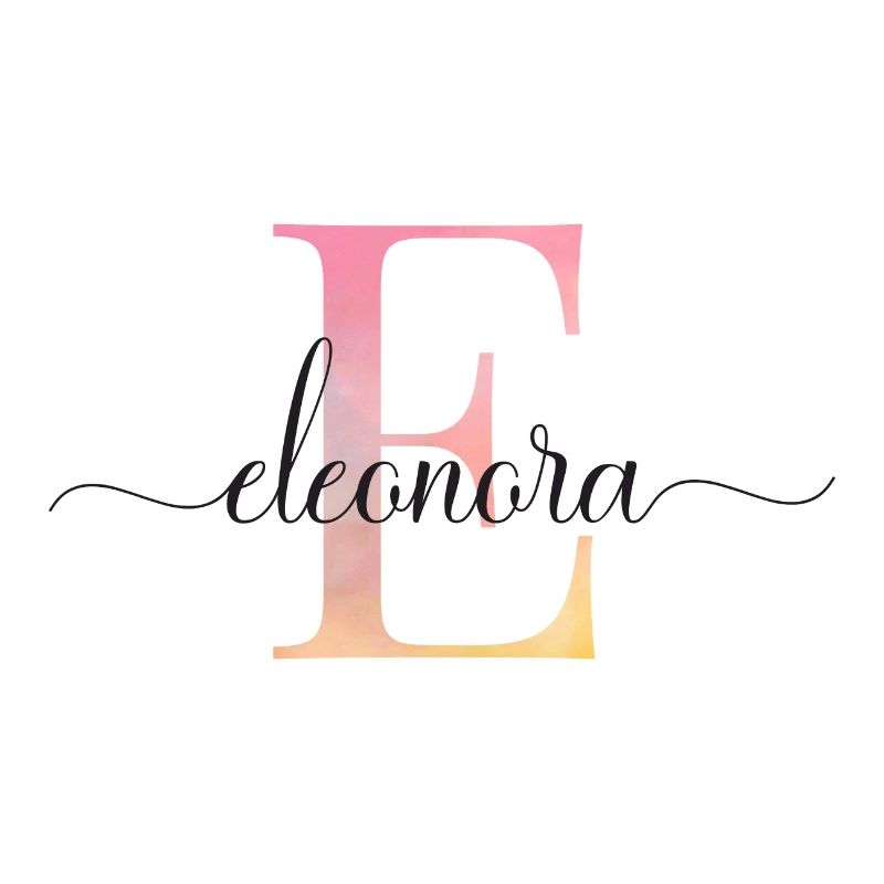 E| Monogramme | Nom | Eleonora |Aquarelle