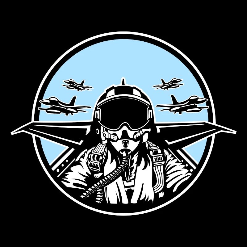 Jet Pilot / Kampfpilot 01_black white
