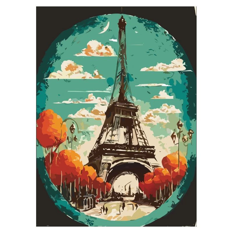 Tour Eiffel au centre