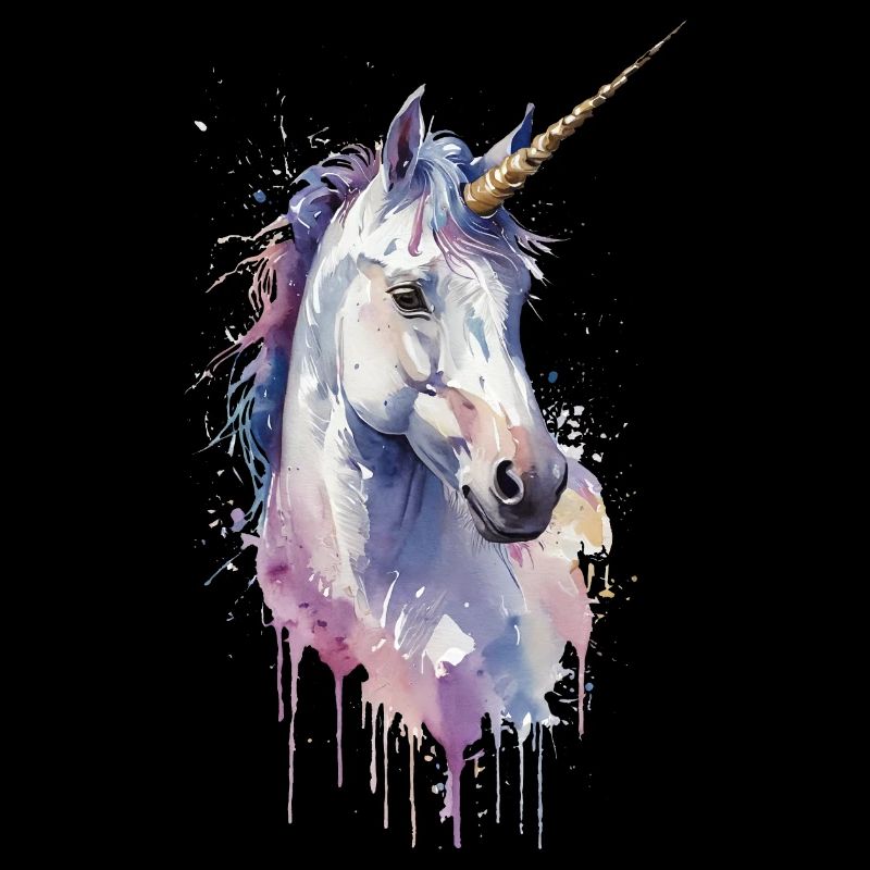 Ätherisches Einhorn - Aquarell