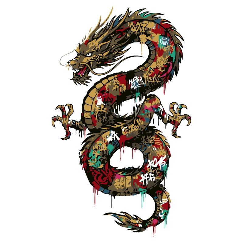 Drache Graffiti