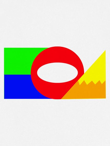 Neon Geometrie Farbblock Komposition