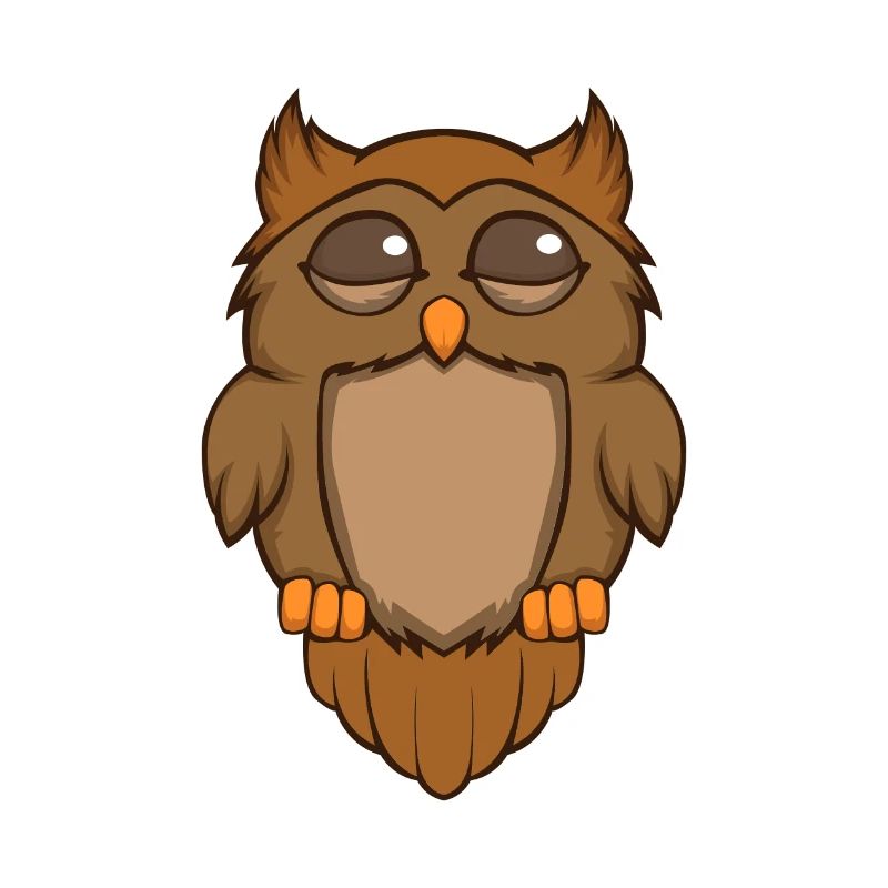 Süße Eule - Schlafende Eule - Eulen