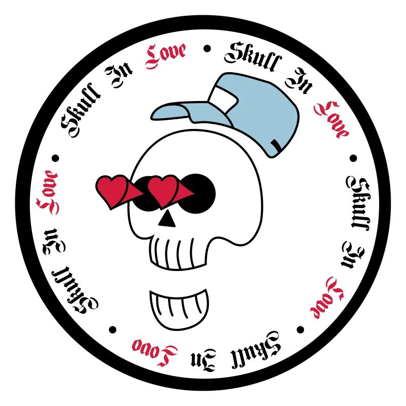 skull in love - halloweem - skull