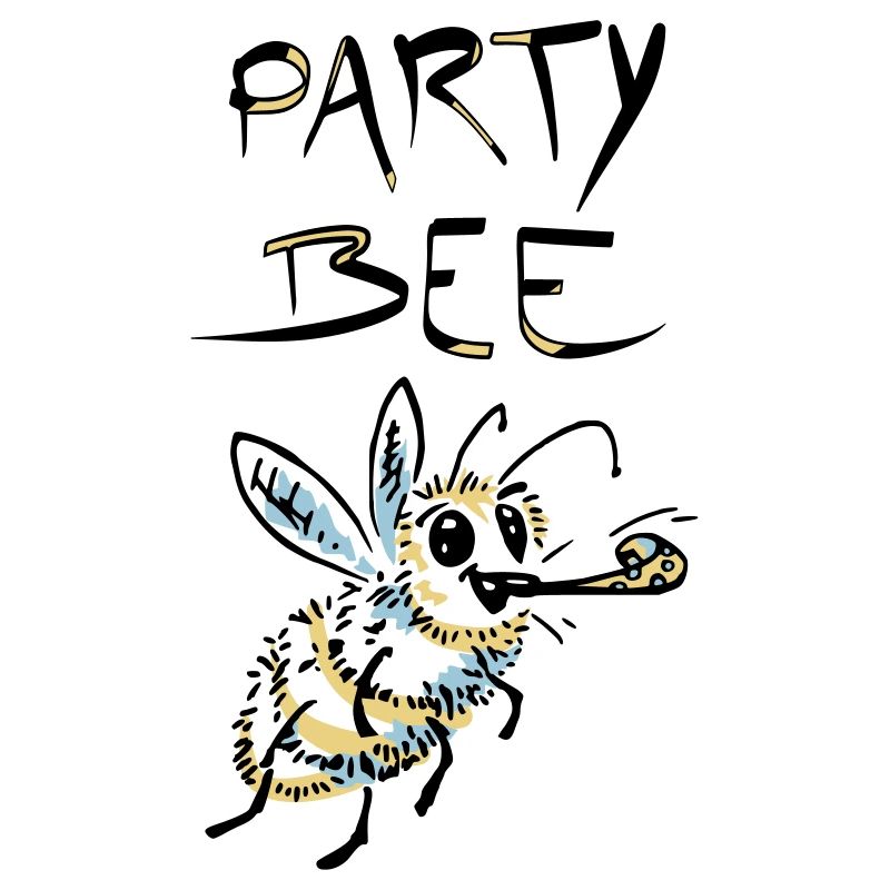 Kühles Vektordesign einer Parteibiene