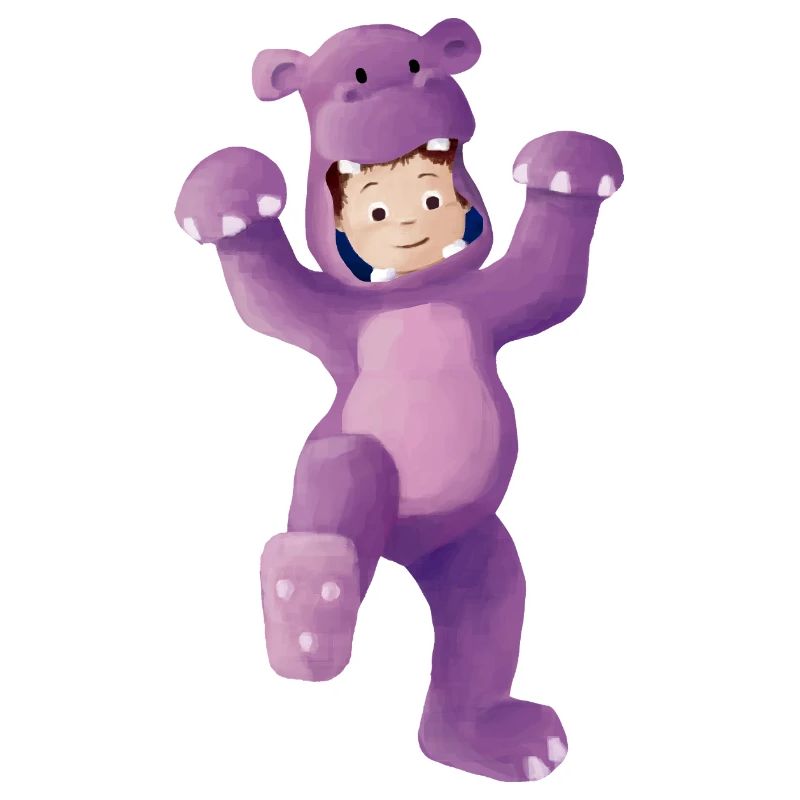 Boy dressed as a hippopotamus