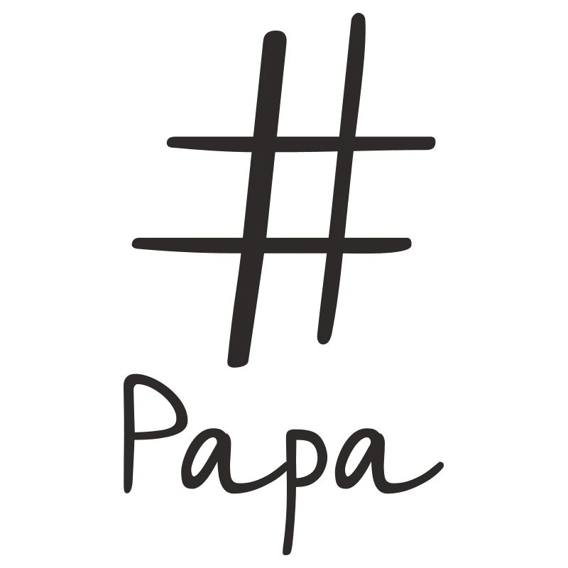 #Papa – Modern Hashtag Text Design