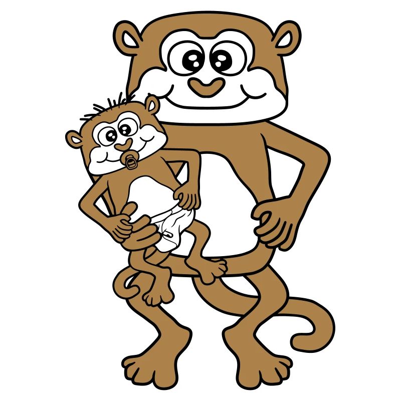 couche sucette papa aeffchen bébé singe suce jamais
