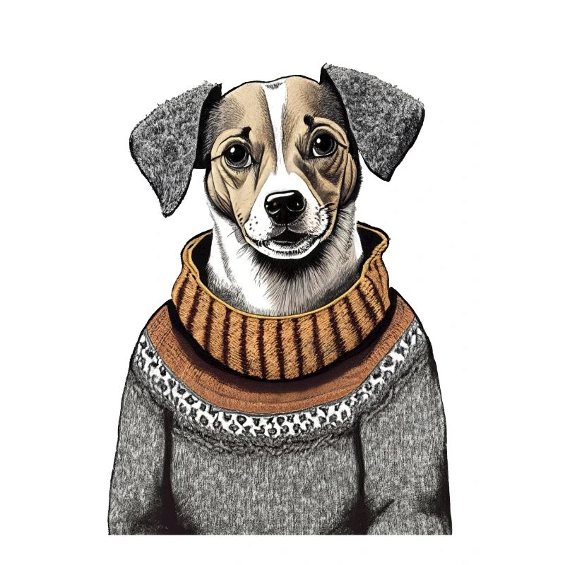 Chien en pull