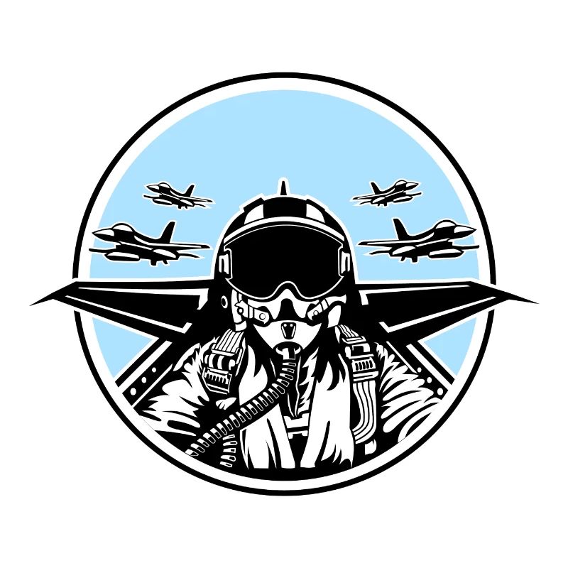 Jet Pilot / Fighter Pilot 01_white Black