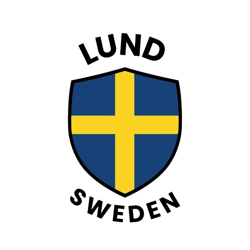 Drapeau du bouclier de Lund en Suède