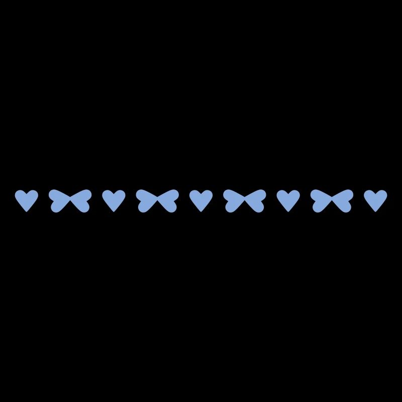 Very small hearts and bows