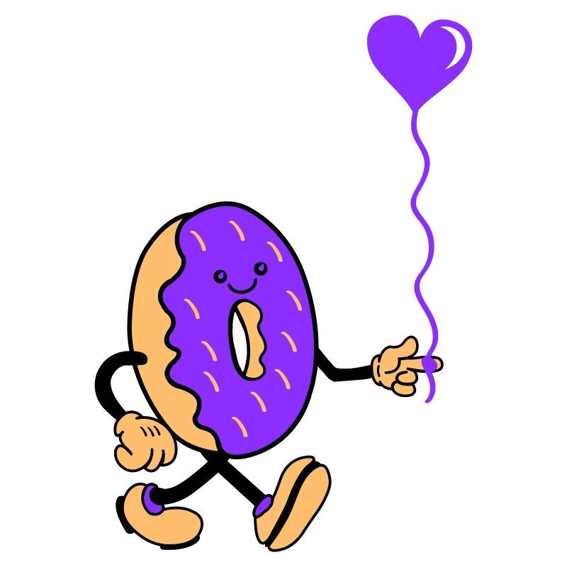 Donut Comic Heart