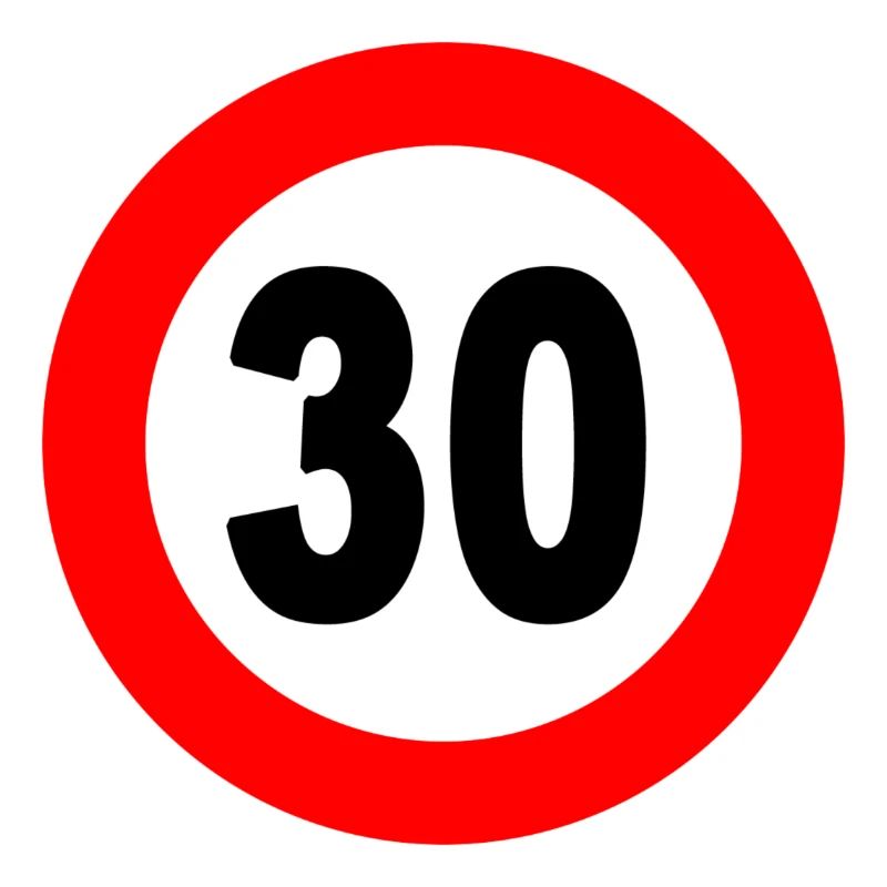 Panneau de signalisation 30