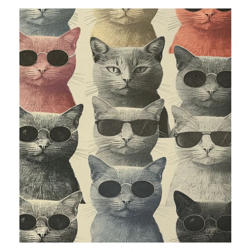 Katzen mit Brille