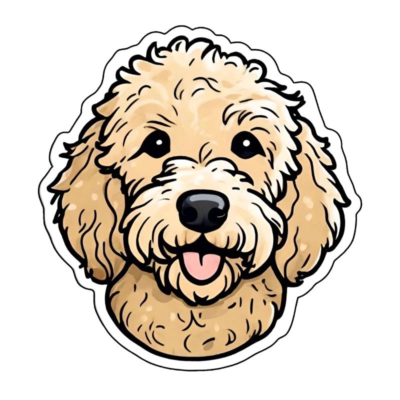 Goldendoodle Poodle Labradoodle Curly Dog beige