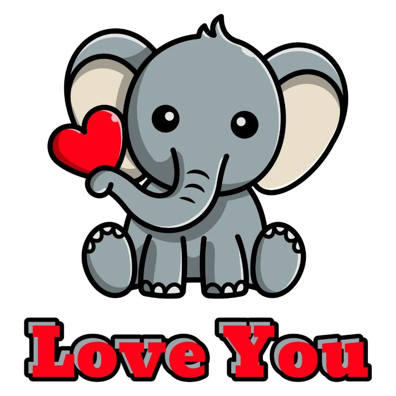 Ein süßer Elefant mit Herz