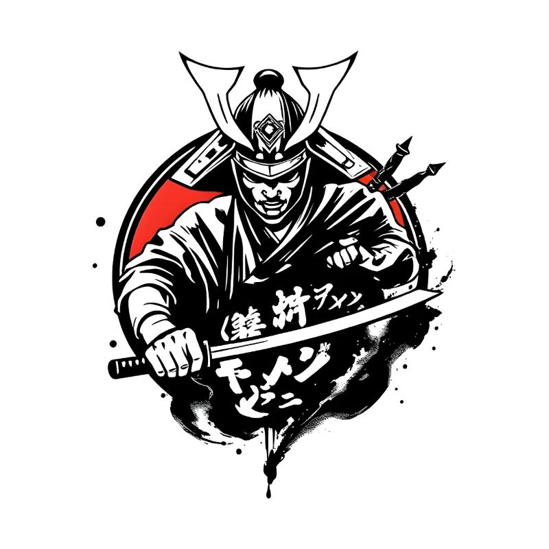Samurai logo - Rosso e nero