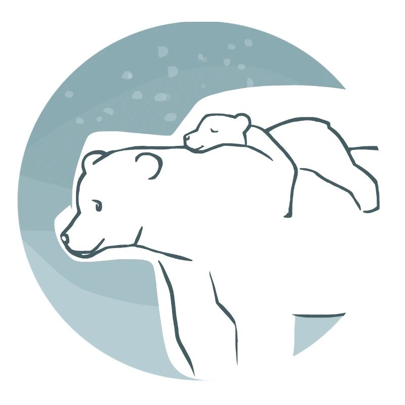 Eisbär mit Jungem
