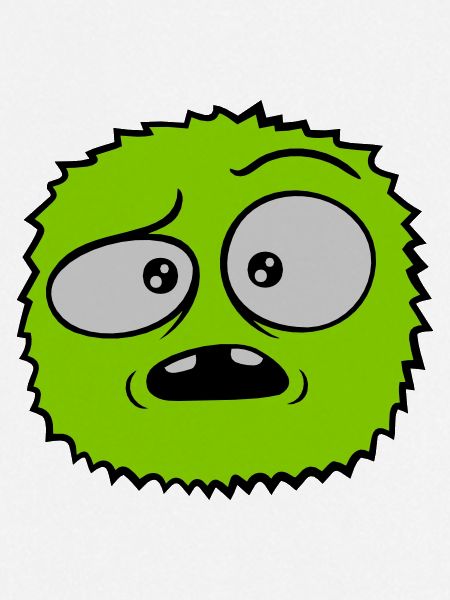 Hairy monster skeptical face