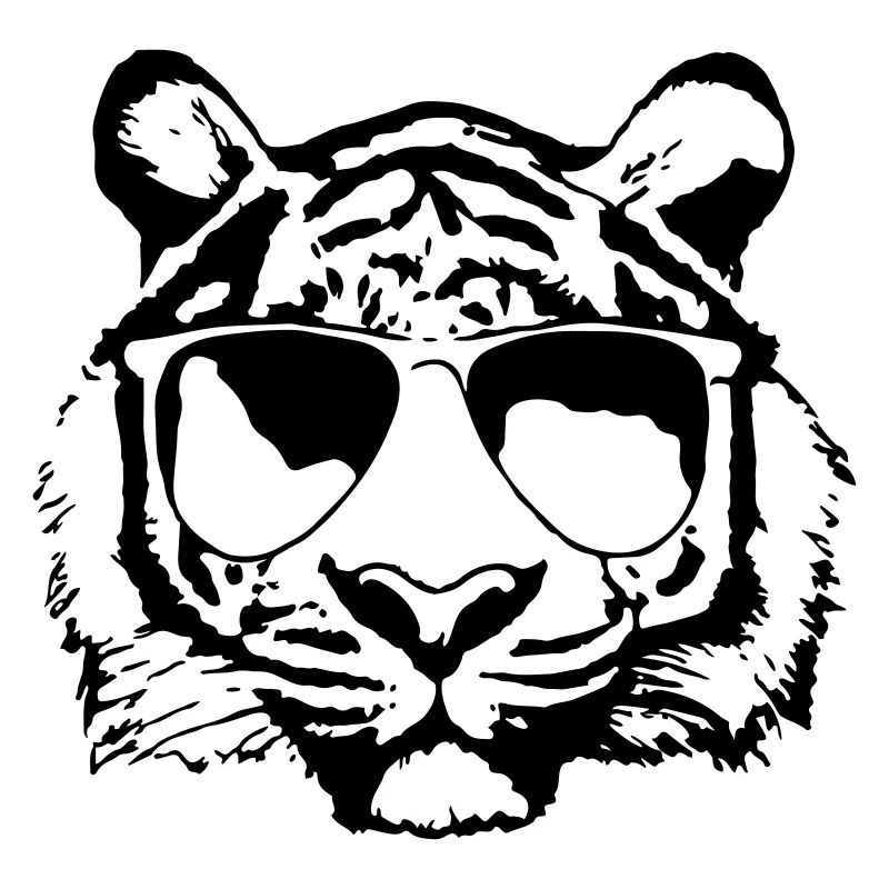 Tiger mit Sonnenbrille Coole Geschenkidee