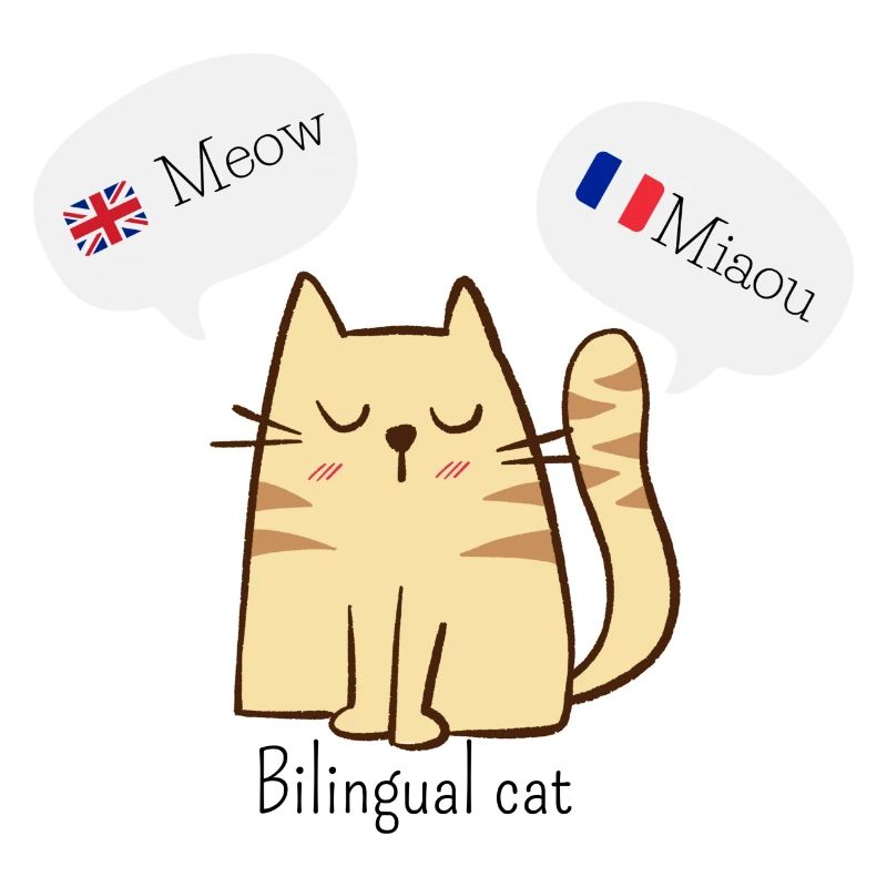 Bilingual cat | Chat bilingue français/anglais