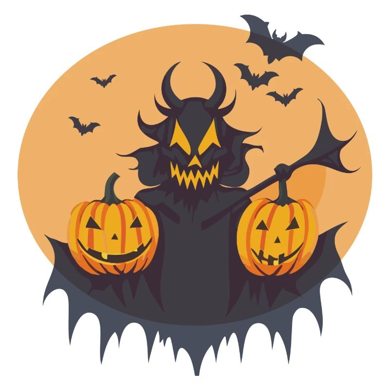 Halloween Devil Spectacle on a Scary Night