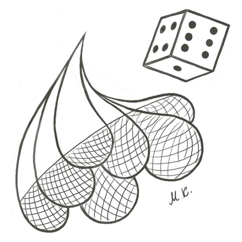 Creative patterned drops with game dice