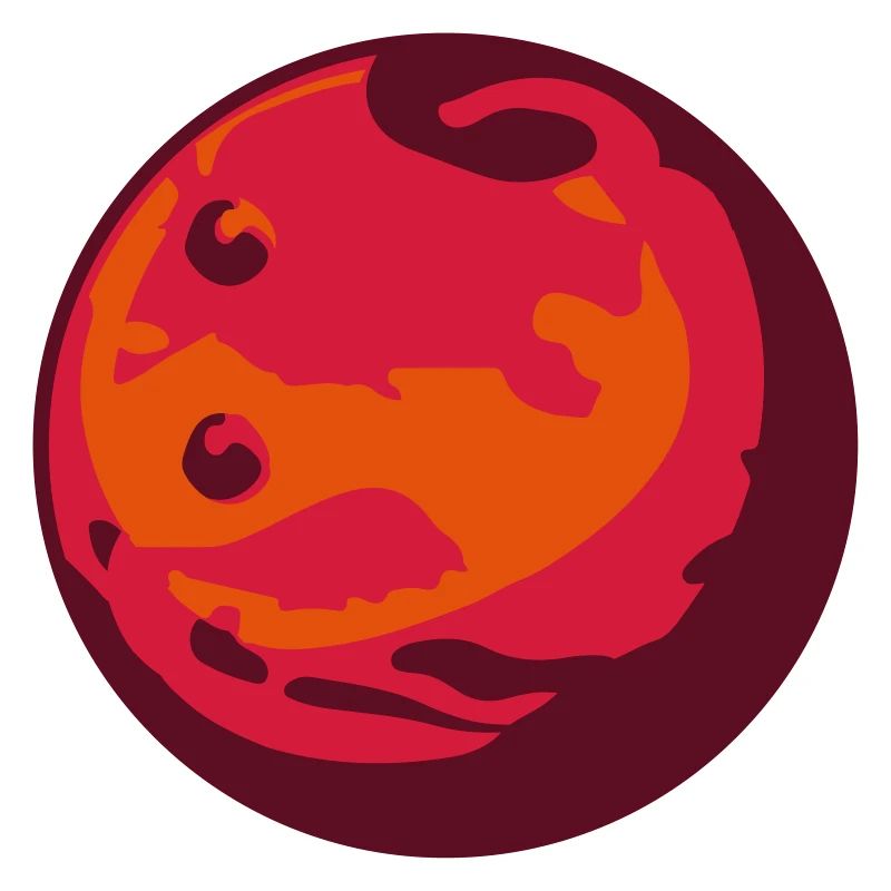 mars red planet solar system universe round circle