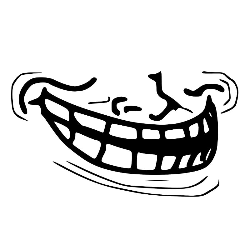 Drôle masque de meme de trollface