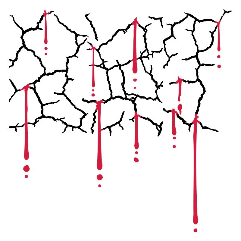 Blood Drops Cracks Pattern