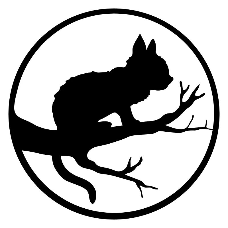 Mond Baum Schwarze Katze