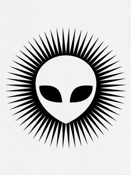 Alien Kopf cool Logo