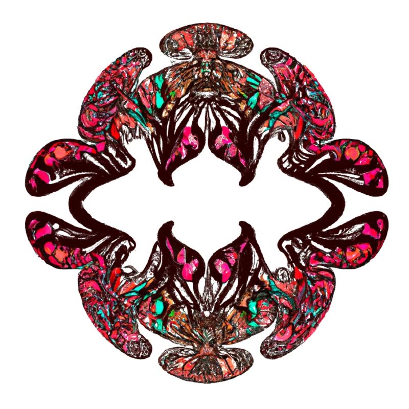 Rainbow Kaleidoscopic Psychedelic Pattern