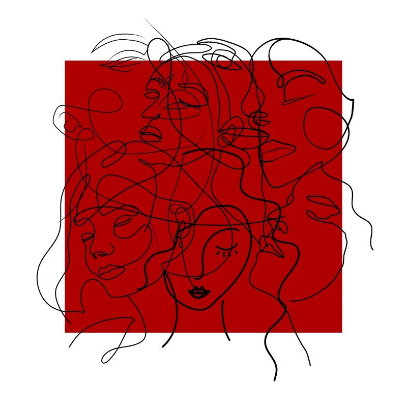 Face line red