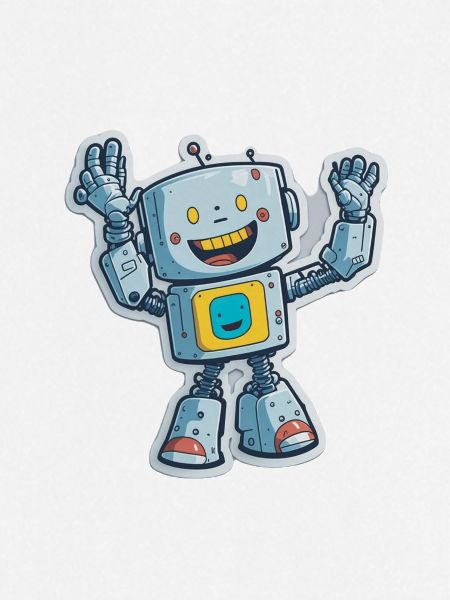 Robot Roboter Comic Cartoon Style