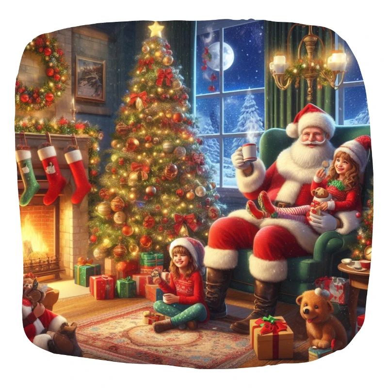 Weihnachtsmann Weihnachtsbaum Geschenke Oblate Mitternachtsmesse Freude